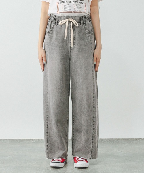 GLOBAL WORK（グローバルワーク）の「GOODデニムイージーパンツ/290694（デニムパンツ・レディース・ブルー/グレー・MEDIUM/SMALL/LARGE）」の19枚目の写真