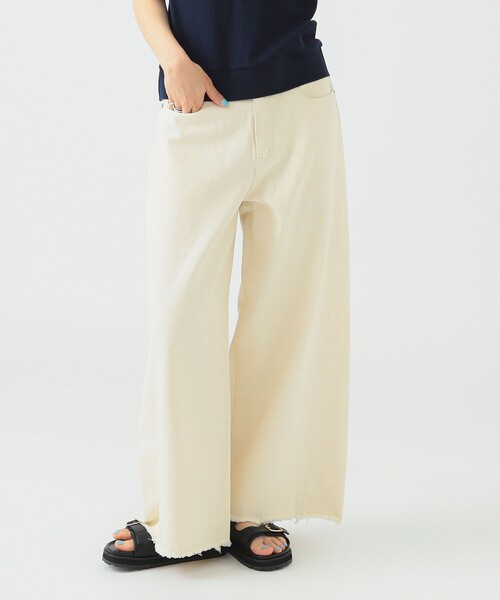 B:MING by BEAMS（ビーミングバイビームス）の「綿麻 デニム パンツ（S～M）（デニムパンツ・レディース・インディゴブルー/ホワイト系その他5/ライトブルー・SMALL/MEDIUM）」の2枚目の写真