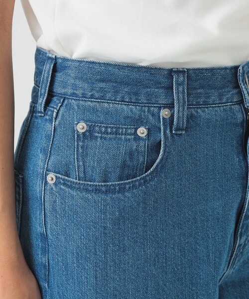 B:MING by BEAMS（ビーミングバイビームス）の「綿麻 デニム パンツ（S～M）（デニムパンツ・レディース・インディゴブルー/ホワイト系その他5/ライトブルー・SMALL/MEDIUM）」の5枚目の写真