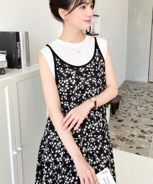 花柄キャミソールワンピースショート夏 セール】花柄 キャミソールワンピース風スイムウエア 水着（水着
