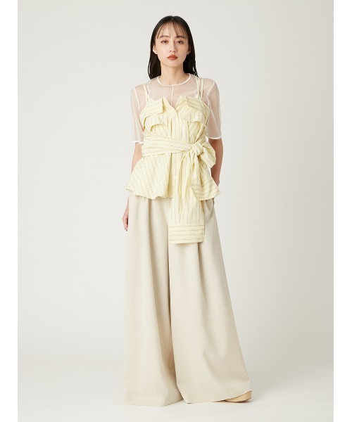 FRAY I.D(フレイアイディー)の「【00サイズ】ハイウエストタックワイドパンツ/ウォッシャブル(その他パンツ・レディース・ピンク/グレー/ベージュ・1/0/00)」の17枚目の写真