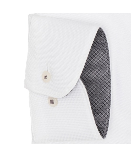 TOKYO SHIRTS(トウキョウシャツ)の「超形態安定ノーアイロン ワイド 長袖ビジネスワイシャツ(大きいサイズ・長いサイズ)(ビジネスシャツ・メンズ・ホワイト・首回り47cm-裄丈86cm/首回り47cm-裄丈90cm/首回り41cm-裄丈90cm/首回り43cm-裄丈90cm/首回り45cm-裄丈86cm/首回り45cm-裄丈90cm/首回り45cm-裄丈82cm/首回り39cm-裄丈88cm/首回り42cm-裄丈90cm)」の3枚目の写真