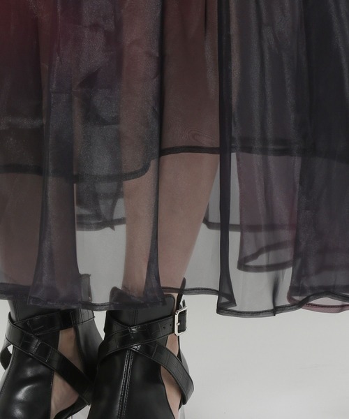 HARE（ハレ）の「ランダムグラデシアースカート(HARE)（スカート・レディース・ブルー/レッドパープル・FREE）」の21枚目の写真