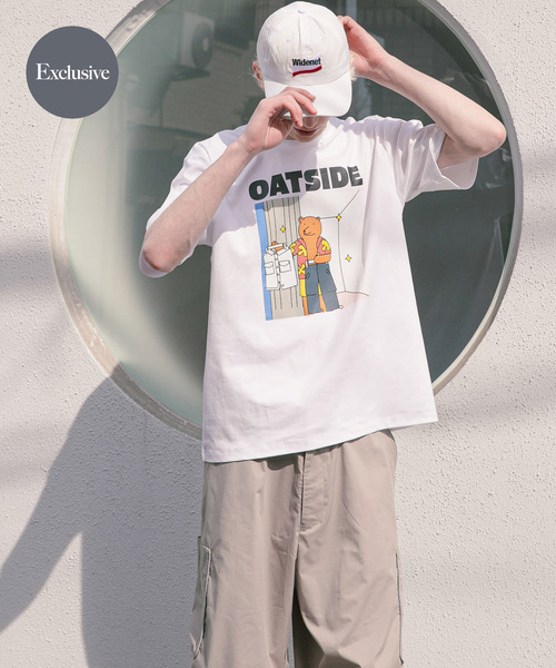 SENSE OF PLACE by URBAN RESEARCH(センスオブプレイスバイアーバンリサーチ)の「『別注』OATSIDE×SENSE OF PLACE グラフィックショートスリーブ Tシャツ B(Tシャツ/カットソー・メンズ・チャコールグレー/ホワイト/イエロー・MEDIUM/LARGE)」の2枚目の写真
