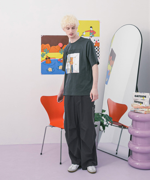 SENSE OF PLACE by URBAN RESEARCH(センスオブプレイスバイアーバンリサーチ)の「『別注』OATSIDE×SENSE OF PLACE グラフィックショートスリーブ Tシャツ B(Tシャツ/カットソー・メンズ・チャコールグレー/ホワイト/イエロー・MEDIUM/LARGE)」の16枚目の写真