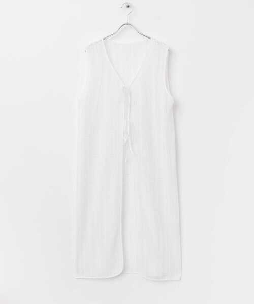 ITEMS URBANRESEARCH（アイテムズ アーバンリサーチ）の「メッシュジレワンピース（ワンピース・レディース・ホワイト/ベージュ/ブラック・FREE）」の9枚目の写真