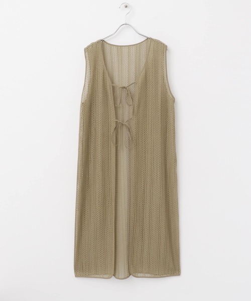 ITEMS URBANRESEARCH（アイテムズ アーバンリサーチ）の「メッシュジレワンピース（ワンピース・レディース・ホワイト/ベージュ/ブラック・FREE）」の10枚目の写真