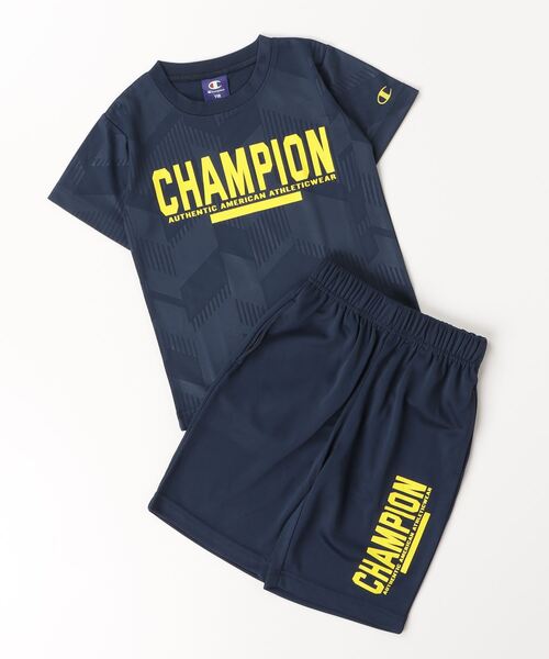 Champion（チャンピオン）の「チャンピオン  チャンピオン Tシャツハーフパンツセット_Champion T-SHITS SUIT（Tシャツ/カットソー・キッズ・ホワイト×ブラック/ブルー/ブラック/ネイビー・110cm/120cm/130cm/140cm/150cm/160cm）」の4枚目の写真