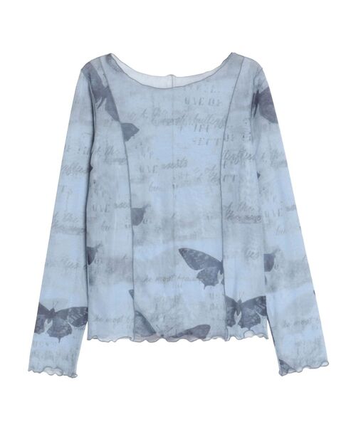 EVRIS（エヴリス）の「バタフライシアートップス（Tシャツ/カットソー・レディース・ブラウン/ブルー・FREE）」の12枚目の写真