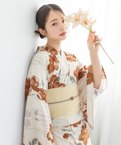 SOUBIEN(ソウビエン)の「“初心者でもプロの着姿”新二部式 セパレート浴衣3点セット(上衣・下衣・おはしょり布+帯+伊達締)【SOUBIEN】(浴衣・レディース・ネイビー系/ネイビー系2/ネイビー系3/ブルー系/パープル系/ライトブルーグレー/イエロー系その他/ホワイト系その他3/ブラック系/ブラック系2/グレー系/ホワイト系その他/オレンジ系/ネイビー系1/ブラック系1/グリーン系/ブルー系1/ホワイト系その他2/ブルー系2/ブラック系3・FREE)」の20枚目の写真