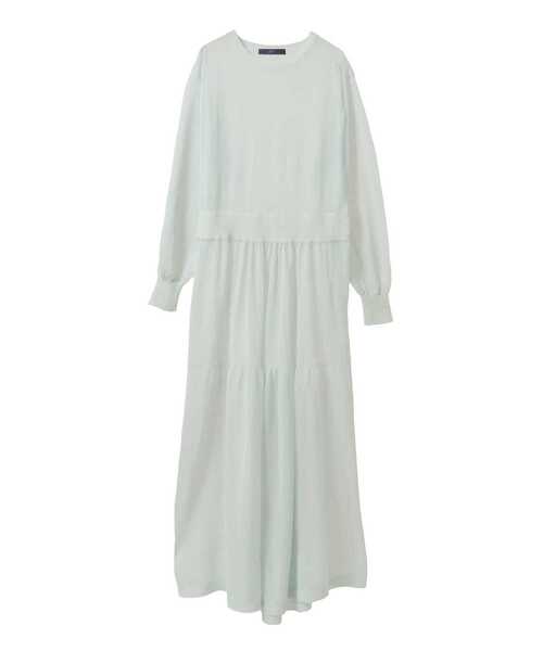 SOFFITTO（ソフィット）の「シアーニットワンピース（ワンピース・レディース・ブラック/オフホワイト/ミント・M/S）」の14枚目の写真