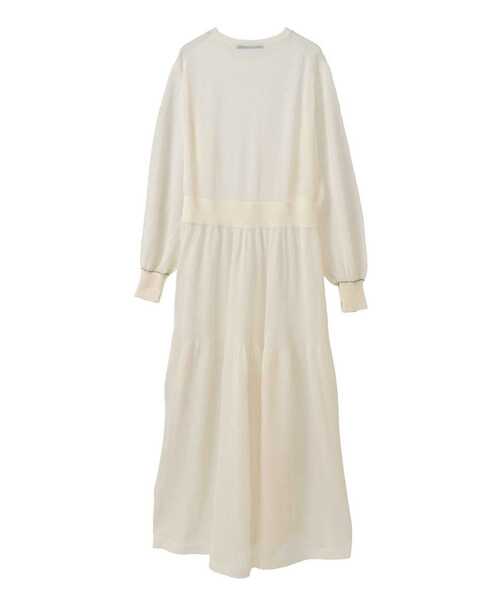 SOFFITTO（ソフィット）の「シアーニットワンピース（ワンピース・レディース・ブラック/オフホワイト/ミント・M/S）」の15枚目の写真