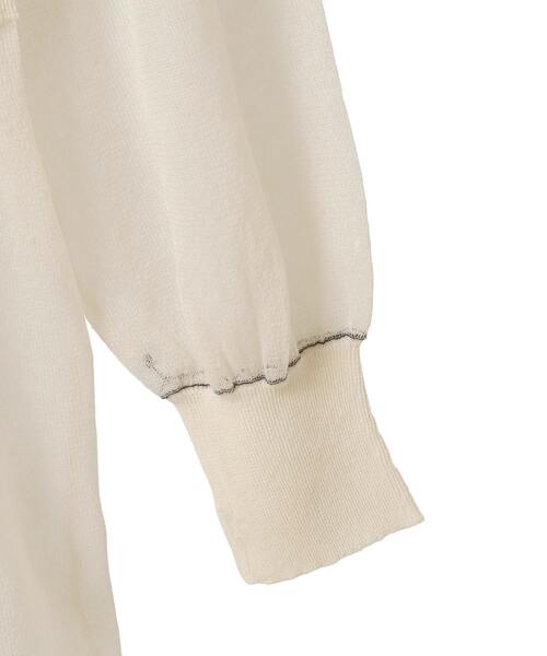 SOFFITTO（ソフィット）の「シアーニットワンピース（ワンピース・レディース・ブラック/オフホワイト/ミント・M/S）」の17枚目の写真