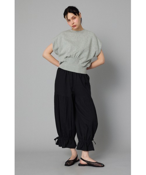 HeRIN.CYE(ヘリンドットサイ)の「Double gauze pants ダブルガーゼパンツ(その他パンツ・レディース・ブラック/ベージュ/ホワイト・36/38)」の2枚目の写真