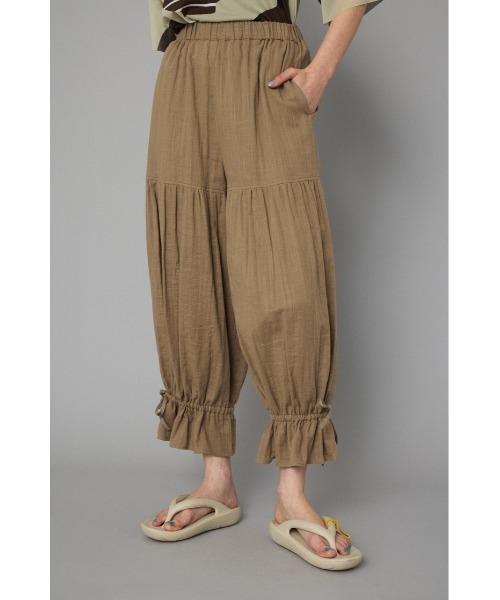 HeRIN.CYE(ヘリンドットサイ)の「Double gauze pants ダブルガーゼパンツ(その他パンツ・レディース・ブラック/ベージュ/ホワイト・36/38)」の4枚目の写真