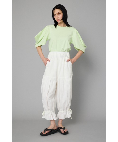 HeRIN.CYE(ヘリンドットサイ)の「Double gauze pants ダブルガーゼパンツ(その他パンツ・レディース・ブラック/ベージュ/ホワイト・36/38)」の10枚目の写真