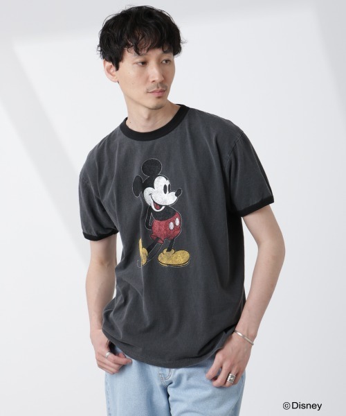 【CODEGRAPHY】★ミッキーマウス I LOVE NY 半袖Tシャツ★ I LOVE NY Disney ディズニー ミッキーマウス リンガーネックT