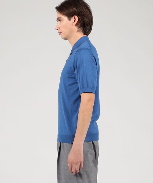 美品TOMORROW LANDシルクコットンニットポロシャツ SESIA TOMORROWLAND tricot シルクコットン ニットポロシャツ SESIA