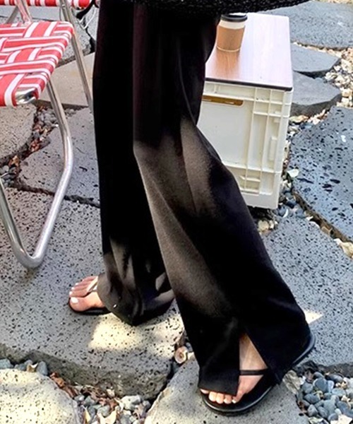 Riff(リフ)の「2点セット ショート丈Tシャツ&パンツ(ルームウェア/パジャマ・レディース・ブラック/ベージュ・M/L/XL)」の17枚目の写真