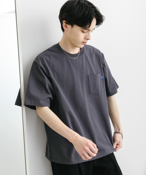 SENSE OF PLACE by URBAN RESEARCH（センスオブプレイスバイアーバンリサーチ）の「『WEB限定』『ユニセックス』ピスネーム付きポケットショートスリーブTシャツ（Tシャツ/カットソー・メンズ・チャコールグレー/ミント/ブラウン/ホワイト・MEDIUM/LARGE/X-LARGE）」の3枚目の写真