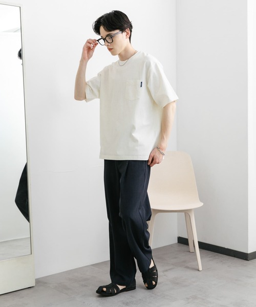 SENSE OF PLACE by URBAN RESEARCH（センスオブプレイスバイアーバンリサーチ）の「『WEB限定』『ユニセックス』ピスネーム付きポケットショートスリーブTシャツ（Tシャツ/カットソー・メンズ・チャコールグレー/ミント/ブラウン/ホワイト・MEDIUM/LARGE/X-LARGE）」の5枚目の写真