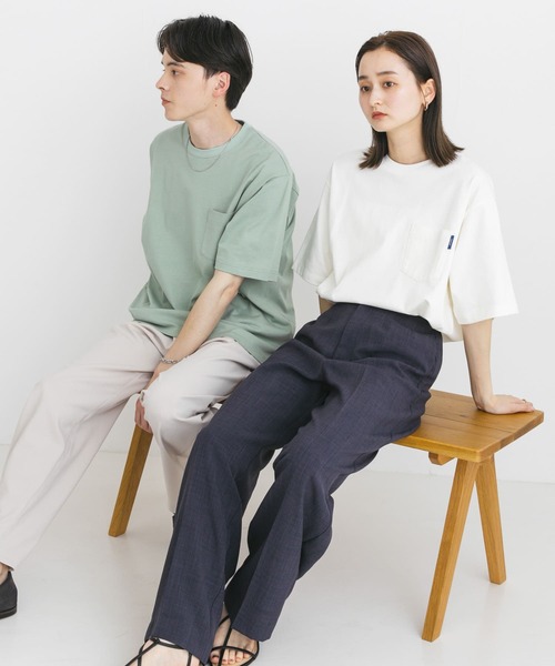 SENSE OF PLACE by URBAN RESEARCH（センスオブプレイスバイアーバンリサーチ）の「『WEB限定』『ユニセックス』ピスネーム付きポケットショートスリーブTシャツ（Tシャツ/カットソー・メンズ・チャコールグレー/ミント/ブラウン/ホワイト・MEDIUM/LARGE/X-LARGE）」の7枚目の写真