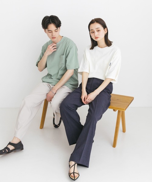 SENSE OF PLACE by URBAN RESEARCH（センスオブプレイスバイアーバンリサーチ）の「『WEB限定』『ユニセックス』ピスネーム付きポケットショートスリーブTシャツ（Tシャツ/カットソー・メンズ・チャコールグレー/ミント/ブラウン/ホワイト・MEDIUM/LARGE/X-LARGE）」の8枚目の写真