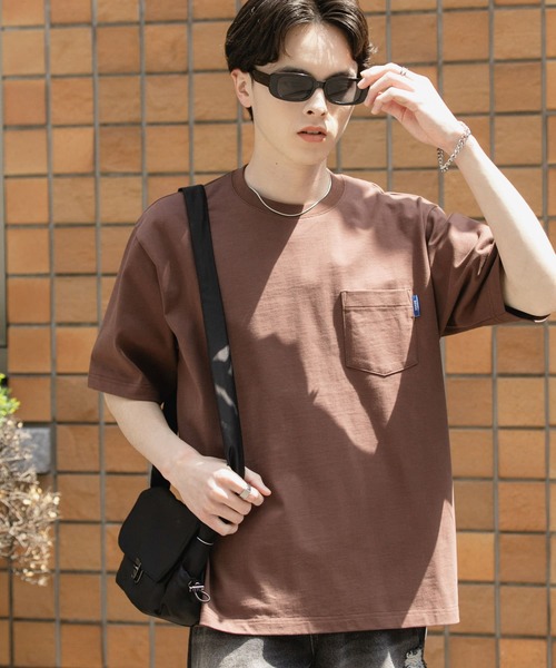 SENSE OF PLACE by URBAN RESEARCH（センスオブプレイスバイアーバンリサーチ）の「『WEB限定』『ユニセックス』ピスネーム付きポケットショートスリーブTシャツ（Tシャツ/カットソー・メンズ・チャコールグレー/ミント/ブラウン/ホワイト・MEDIUM/LARGE/X-LARGE）」の14枚目の写真