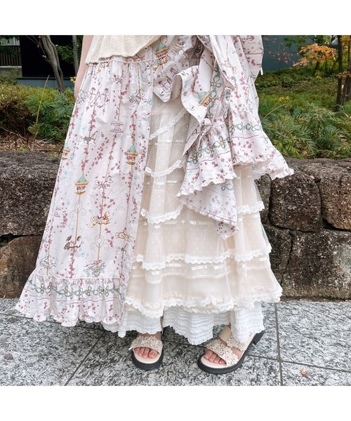 PINK HOUSE（ピンクハウス）の「メリーゴーラウンドプリントノースリーブワンピース（ワンピース・レディース・モカ/ブラック/スカイブルー/アイボリー・フリー）」の21枚目の写真