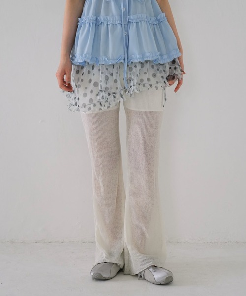 Uenui（ウニュイ）の「sheer pleats pants（その他パンツ・レディース・ブラック/アイボリー/ピンク/ブルー・FREE）」の22枚目の写真