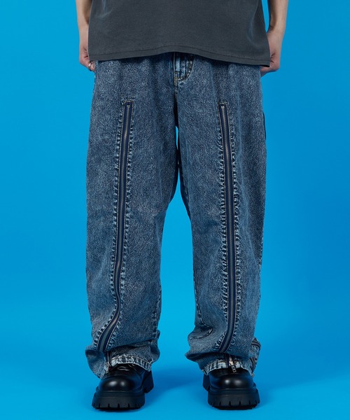 improves（インプローブス）の「サイドライン リメイク ワイド デニムパンツ（デニムパンツ・メンズ・ブラック/ブルー・LARGE/MEDIUM）」の11枚目の写真