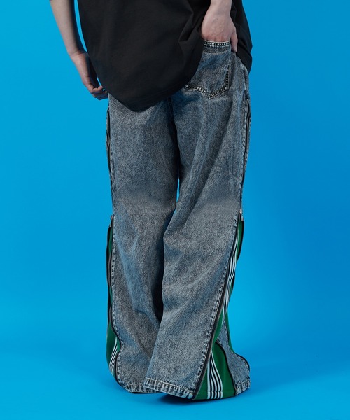 improves（インプローブス）の「サイドライン リメイク ワイド デニムパンツ（デニムパンツ・メンズ・ブラック/ブルー・LARGE/MEDIUM）」の6枚目の写真