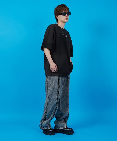 improves（インプローブス）の「サイドライン リメイク ワイド デニムパンツ（デニムパンツ・メンズ・ブラック/ブルー・LARGE/MEDIUM）」の9枚目の写真