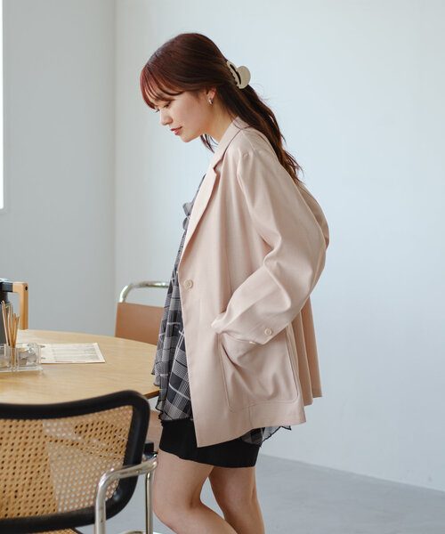 セール】【5色展開/裏地なし】バックスリットジャケット（テーラード