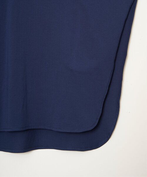 LBC（エルビーシー）の「【体系カバー＆二の腕カバー】シルケット襟付ワンボタンプルオーバー（Tシャツ/カットソー・レディース・ブルー/ブラック/ブラウン系その他/ホワイト/テラコッタ・M）」の10枚目の写真