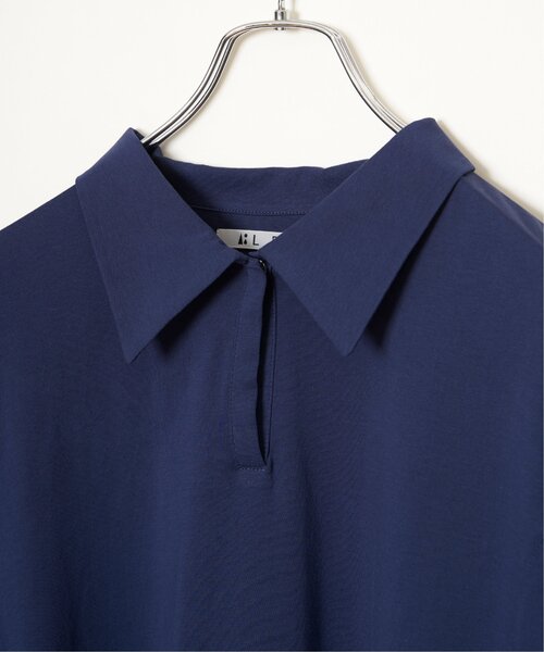 LBC（エルビーシー）の「【体系カバー＆二の腕カバー】シルケット襟付ワンボタンプルオーバー（Tシャツ/カットソー・レディース・ブルー/ブラック/ブラウン系その他/ホワイト/テラコッタ・M）」の11枚目の写真