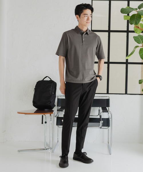 GLOBAL WORK(グローバルワーク)の「汗染み軽減クリーンポロ/288090(ポロシャツ・メンズ・ネイビー/チャコール・X-LARGE/LARGE/MEDIUM/SMALL)」の4枚目の写真