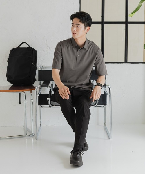 GLOBAL WORK(グローバルワーク)の「汗染み軽減クリーンポロ/288090(ポロシャツ・メンズ・ネイビー/チャコール・X-LARGE/LARGE/MEDIUM/SMALL)」の6枚目の写真