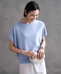MICHEL KLEIN（ミッシェル・クラン）の「ホールガーメント(R)フレンチスリーブニット(WEB限定カラーあり)（ニット/セーター）」