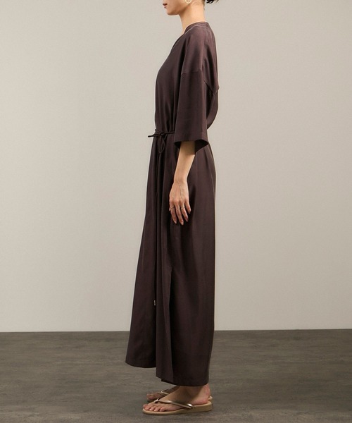 SALON adam et rope'（サロン アダム エ ロペ）の「キュプラツイルVネックワンピース（ワンピース・レディース・ブラウン/ベージュ・FREE）」の20枚目の写真