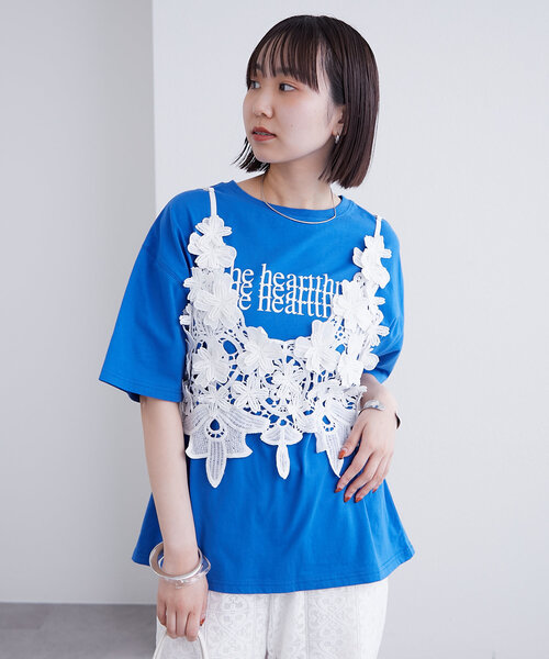 ●新品未使用●ano● ロゴ Tシャツ●Lサイズ（水色×シルバー） ＋アクスタ 5.6オンス ヘビーウェイトTシャツ | レディース | 1枚 | 00085