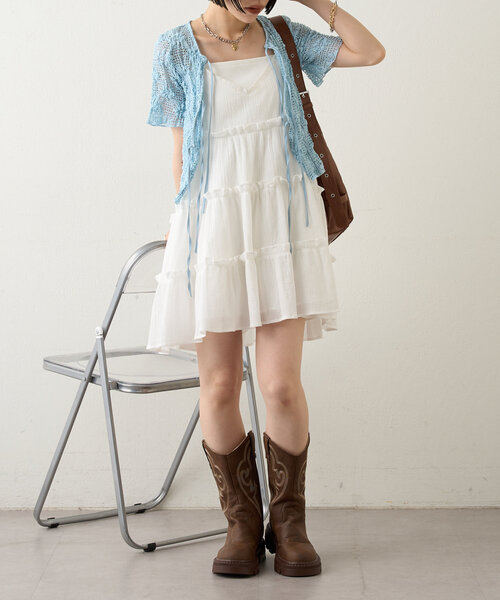 w closet（ダブルクローゼット）の「フラワーメッシュリボンブラウス（シャツ/ブラウス・レディース・アイボリー/ブラック/ブルー系その他/レッド・FREE）」の16枚目の写真