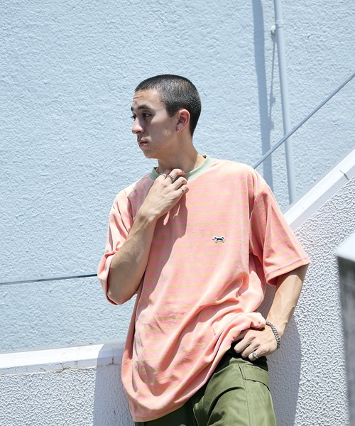 PENNEYS(ぺニーズ)の「PENNEYS/ペニーズ THE FOX MULTI VELOUR BORDER T Tシャツ ベロア マルチボーダー メンズ 秋物 秋服 2026年秋冬(Tシャツ/カットソー・メンズ・イエロー/キャメル・L/M)」の16枚目の写真