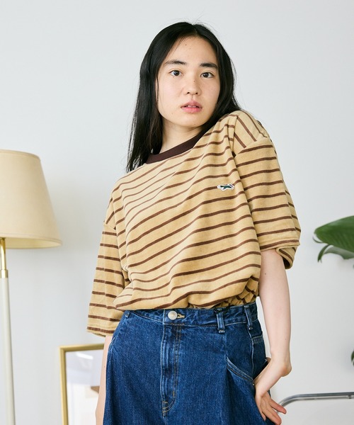 PENNEYS(ぺニーズ)の「PENNEYS/ペニーズ THE FOX MULTI VELOUR BORDER T Tシャツ ベロア マルチボーダー メンズ 秋物 秋服 2026年秋冬(Tシャツ/カットソー・メンズ・イエロー/キャメル・L/M)」の11枚目の写真
