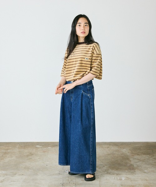 PENNEYS(ぺニーズ)の「PENNEYS/ペニーズ THE FOX MULTI VELOUR BORDER T Tシャツ ベロア マルチボーダー メンズ 秋物 秋服 2026年秋冬(Tシャツ/カットソー・メンズ・イエロー/キャメル・L/M)」の13枚目の写真