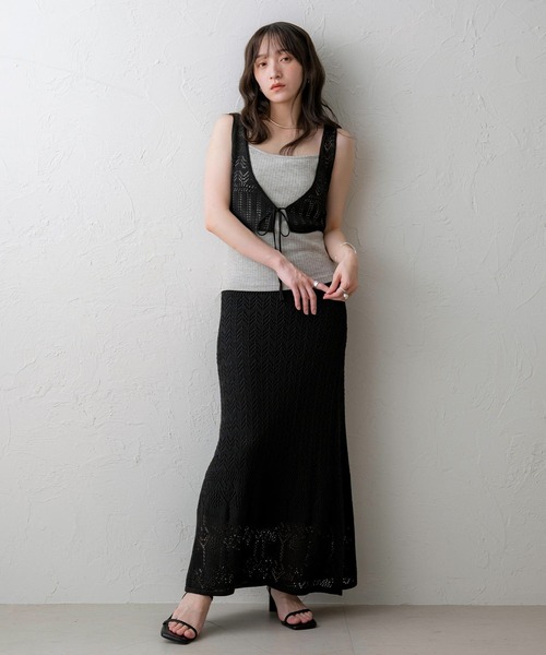 NOAHL（ノアル）の「【NOAHL】クロシェ編みビスチェ（キャミソール・レディース・アイボリー/ブラック/ブラウン・FREE）」の11枚目の写真