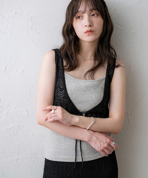 NOAHL（ノアル）の「【NOAHL】クロシェ編みビスチェ（キャミソール・レディース・アイボリー/ブラック/ブラウン・FREE）」の19枚目の写真