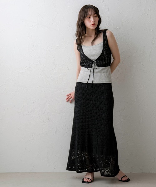 NOAHL（ノアル）の「【NOAHL】クロシェ編みビスチェ（キャミソール・レディース・アイボリー/ブラック/ブラウン・FREE）」の20枚目の写真