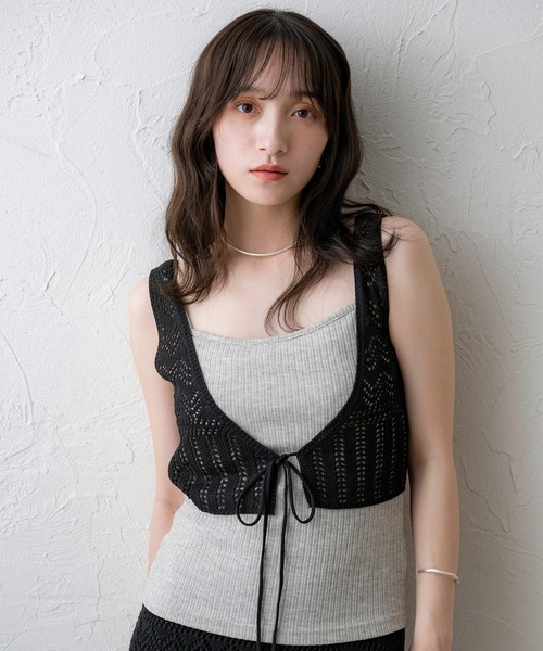 NOAHL（ノアル）の「【NOAHL】クロシェ編みビスチェ（キャミソール・レディース・アイボリー/ブラック/ブラウン・FREE）」の21枚目の写真