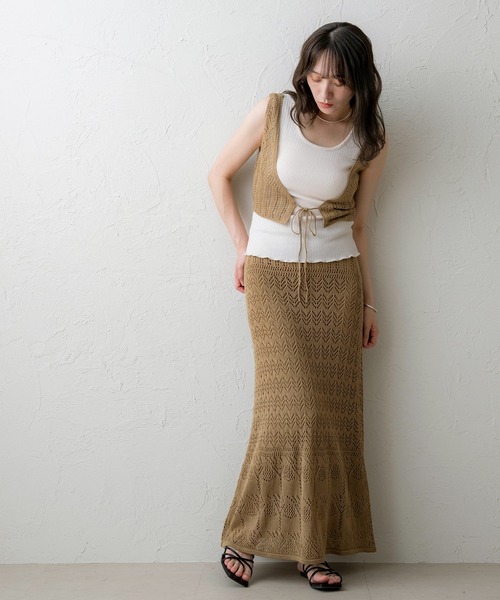 NOAHL（ノアル）の「【NOAHL】クロシェ編みビスチェ（キャミソール・レディース・アイボリー/ブラック/ブラウン・FREE）」の22枚目の写真